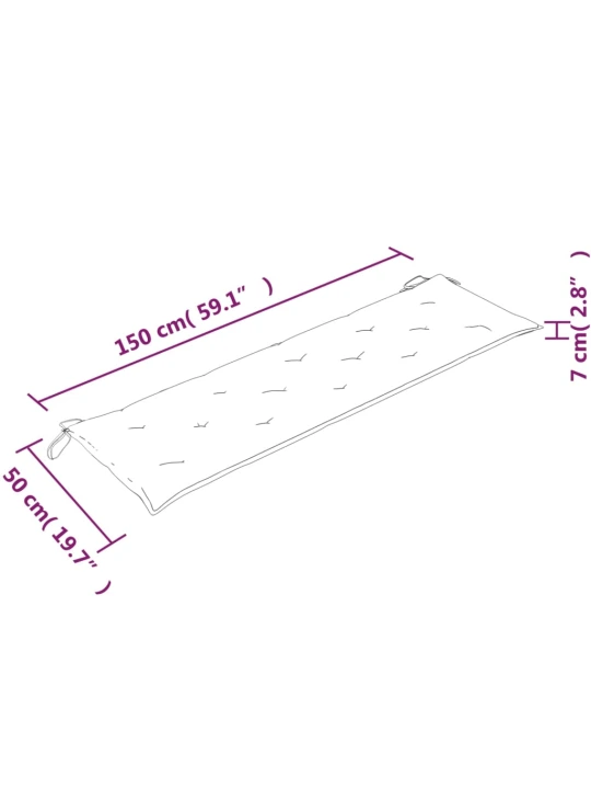 Batavia suoliukas su raudona pagalvėle, 150cm, tikmedis