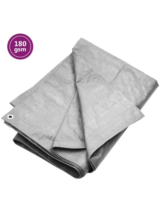 Tentas, pilkos spalvos, 4x8m, 180g/m²