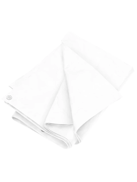 Tentas, baltos spalvos, 4x8m, 180g/m², HDPE