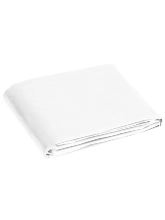 Tentas, baltos spalvos, 4x8m, 180g/m², HDPE