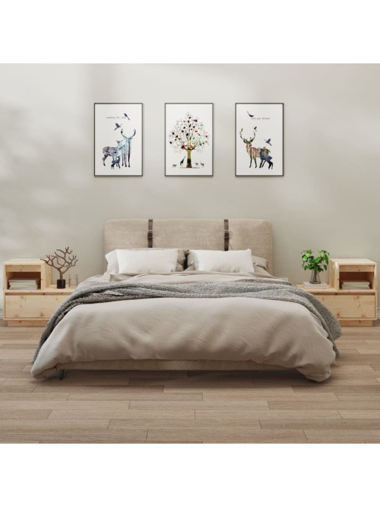 Naktinės spintelės, 2vnt., 60x34x51cm, pušies medienos masyvas