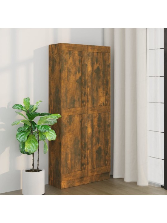 Spintelė knygoms, dūminio ąžuolo, 82,5x30,5x185,5cm, mediena