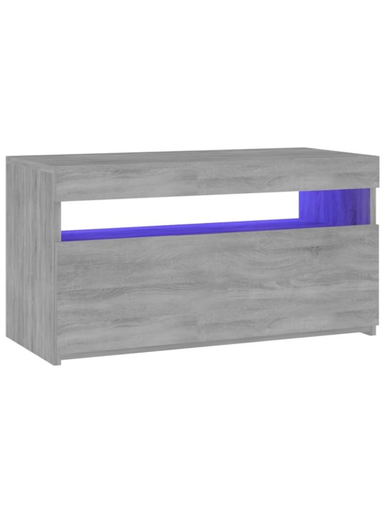Televizoriaus spintelė su LED apšvietimu, pilka, 75x35x40cm