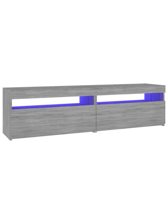 Televizoriaus spintelės su LED, 2vnt., pilkos, 75x35x40cm