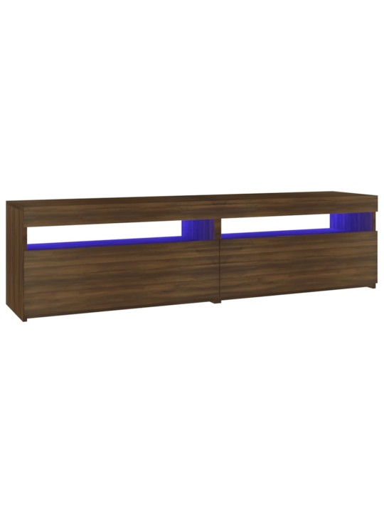 Televizoriaus spintelės su LED, 2vnt., rudos ąžuolo, 75x35x40cm