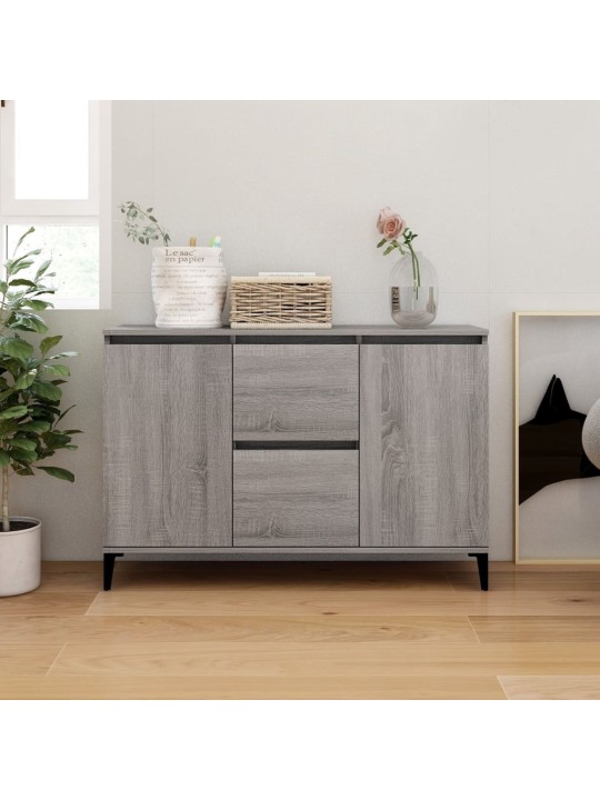 Šoninė spintelė, pilkos ąžuolo spalvos, 104x35x70cm, mediena