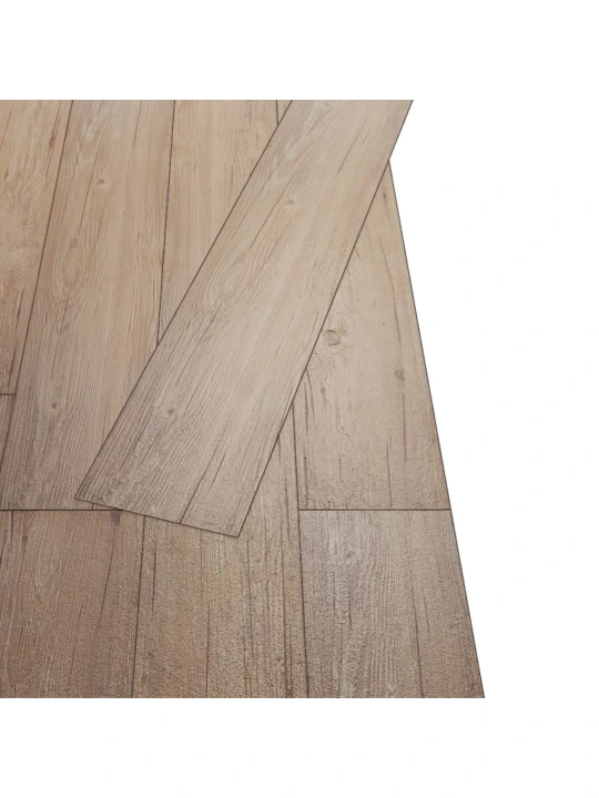 Grindų plokštės, ąžuolo rudos spalvos, PVC, 2,51m², 2mm