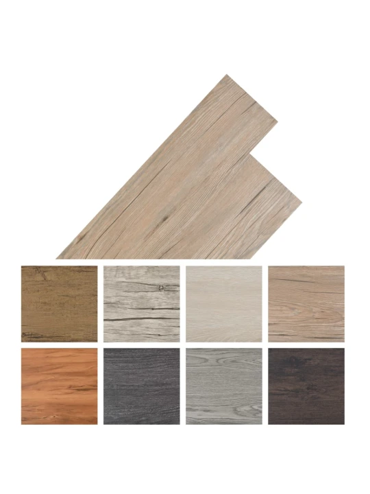 Grindų plokštės, ąžuolo rudos spalvos, PVC, 2,51m², 2mm