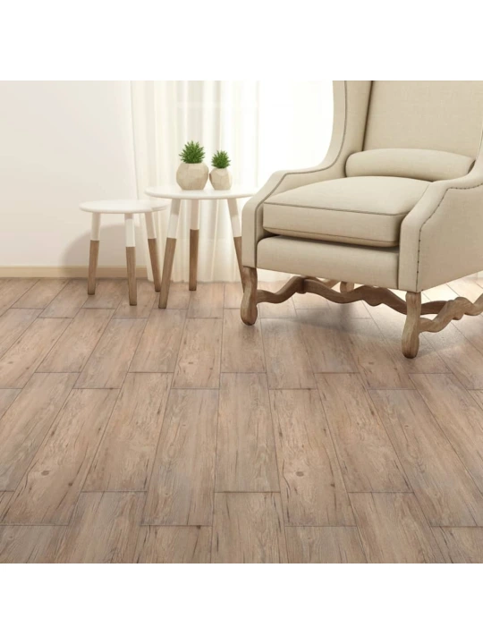 Grindų plokštės, ąžuolo rudos spalvos, PVC, 2,51m², 2mm