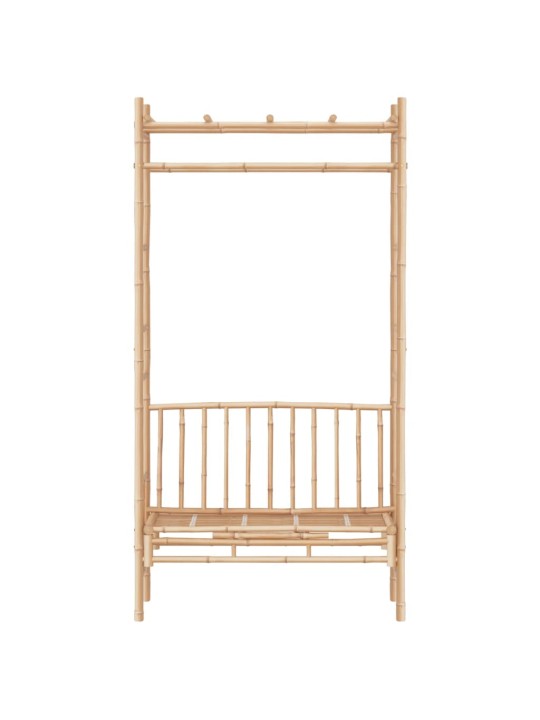 Sodo suoliukas su pergole, 116cm, bambukas