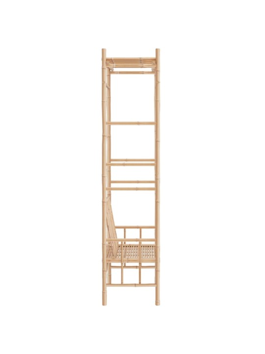 Sodo suoliukas su pergole, 116cm, bambukas