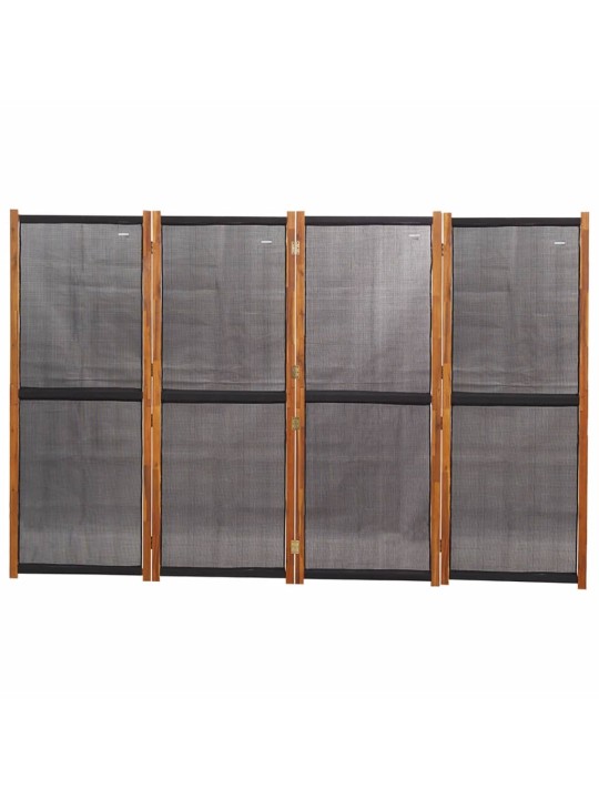 Kambario pertvara, 4 dalių, juodos spalvos, 280x180cm