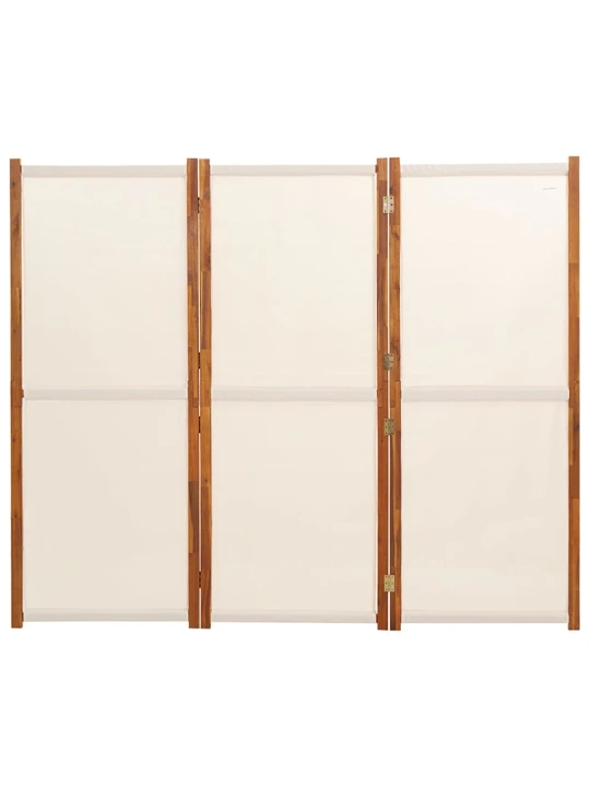 Kambario pertvara, 3 dalių, kreminės baltos spalvos, 210x180cm