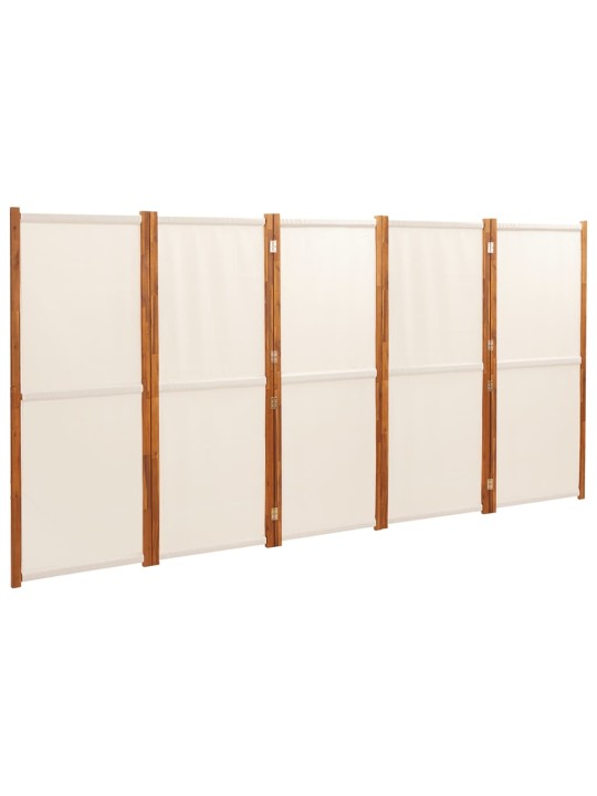 Kambario pertvara, 5 dalių, kreminės baltos spalvos, 350x180cm