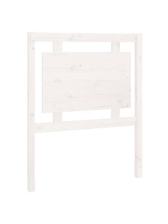 Lovos galvūgalis, baltas, 80,5x4x100cm, pušies medienos masyvas
