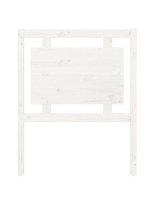 Lovos galvūgalis, baltas, 80,5x4x100cm, pušies medienos masyvas