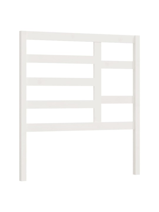 Lovos galvūgalis, baltas, 106x4x104cm, pušies medienos masyvas