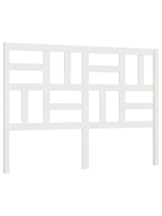 Lovos galvūgalis, baltas, 141x4x104cm, pušies medienos masyvas