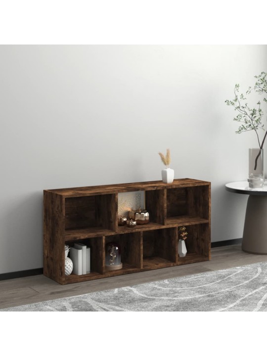 Spintelė knygoms, dūminio ąžuolo spalvos, 50x25x106cm
