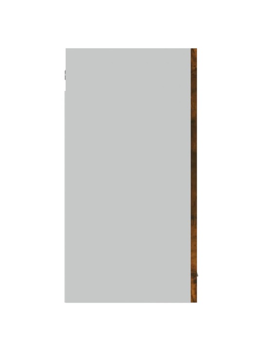 Pakabinama stiklinė spintelė, ąžuolo, 80x31x60cm, mediena