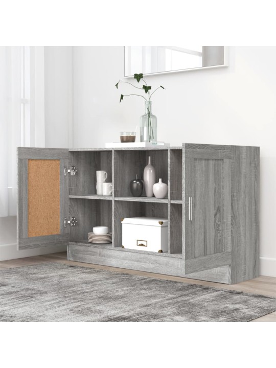 Šoninė spintelė, pilka ąžuolo, 120x30,5x70cm, apdirbta mediena