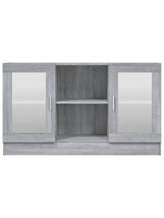 Vitrininė spintelė, pilka ąžuolo, 120x30,5x70cm, mediena