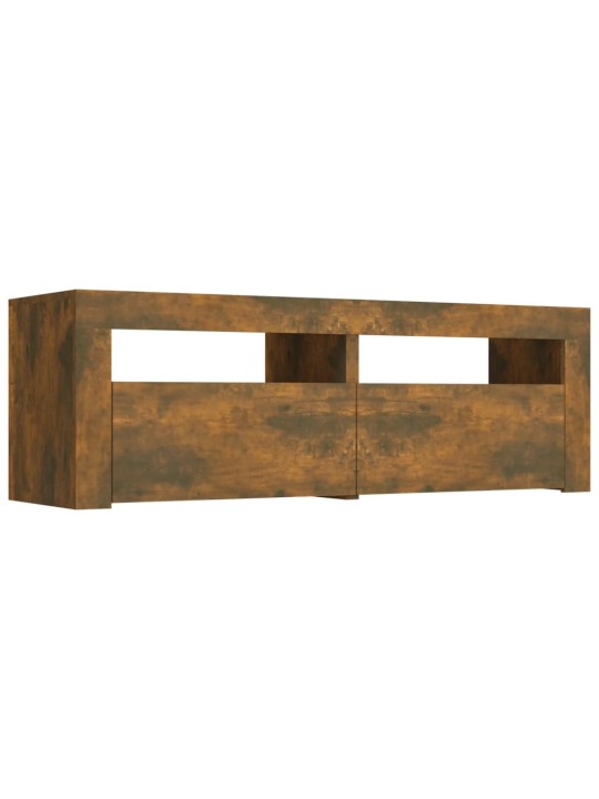 Televizoriaus spintelė su LED, dūminio ąžuolo, 120x35x40cm