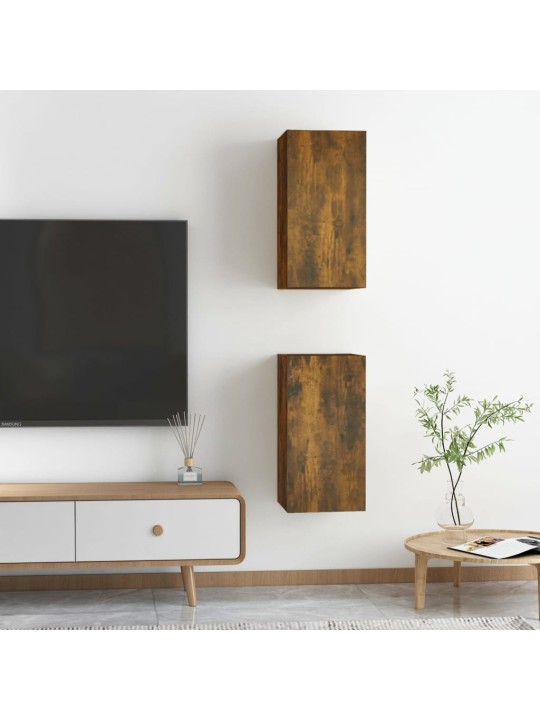 Televizoriaus spintelės, 2vnt., ąžuolo, 30,5x30x60cm, mediena