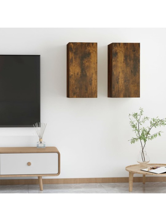 Televizoriaus spintelės, 2vnt., ąžuolo, 30,5x30x60cm, mediena
