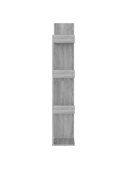 Spintelė knygoms, pilka ąžuolo, 48x25,5x140cm, mediena