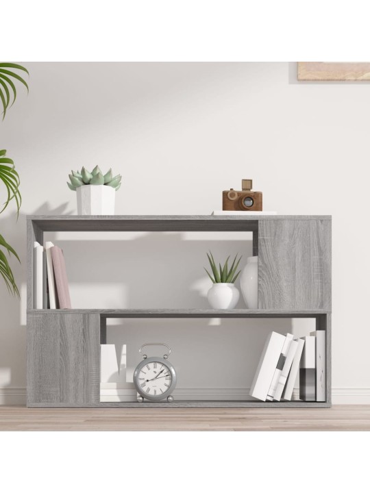 Spintelė knygoms, pilka ąžuolo, 100x24x63cm, apdirbta mediena