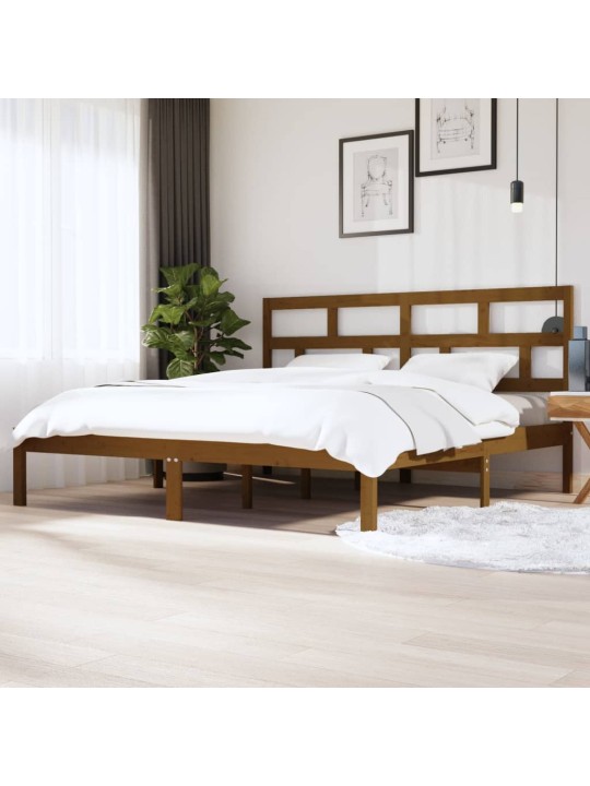 Lovos rėmas, medaus rudas, 200x200cm, pušies medienos masyvas
