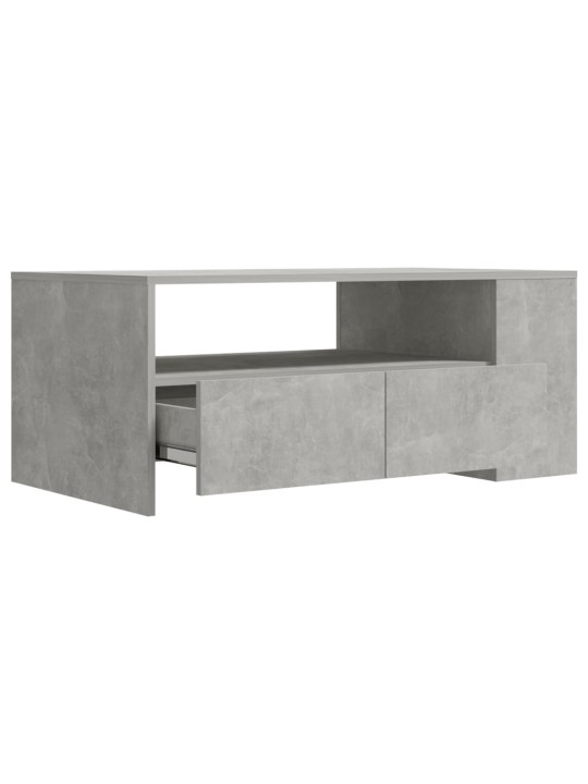 Kavos staliukas, betono pilkas, 102x55x42cm, apdirbta mediena