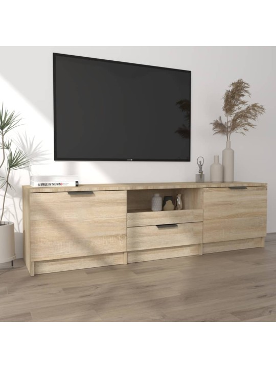 Televizoriaus spintelė, ąžuolo, 140x35x40cm, apdirbta mediena