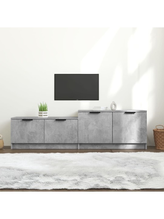 Televizoriaus spintelė, pilka, 158,5x36x45cm, apdirbta mediena