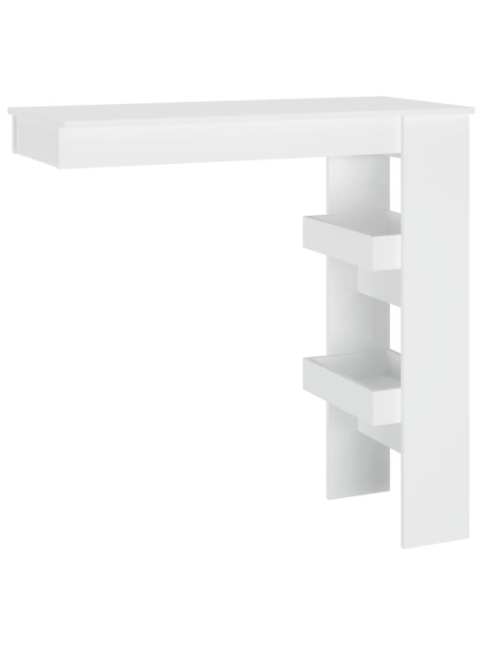 Sieninis baro staliukas, baltas, 102x45x103,5cm, mediena