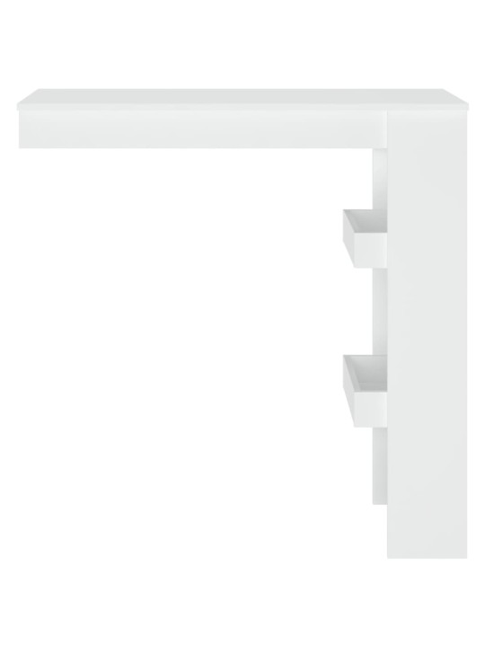 Sieninis baro staliukas, baltas, 102x45x103,5cm, mediena