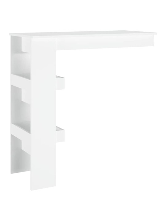 Sieninis baro staliukas, baltas, 102x45x103,5cm, mediena