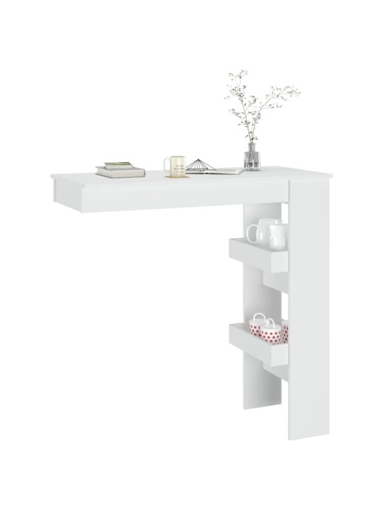 Sieninis baro staliukas, baltas, 102x45x103,5cm, mediena
