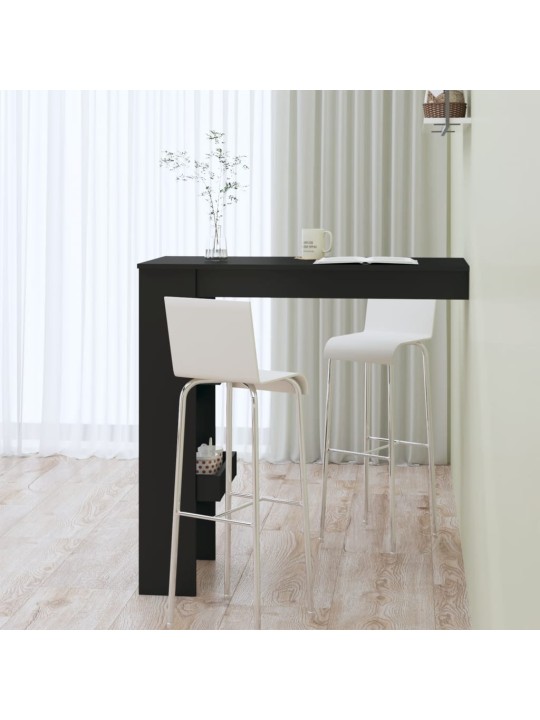 Sieninis baro staliukas, juodas, 102x45x103,5cm, mediena