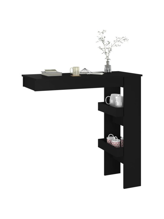 Sieninis baro staliukas, juodas, 102x45x103,5cm, mediena