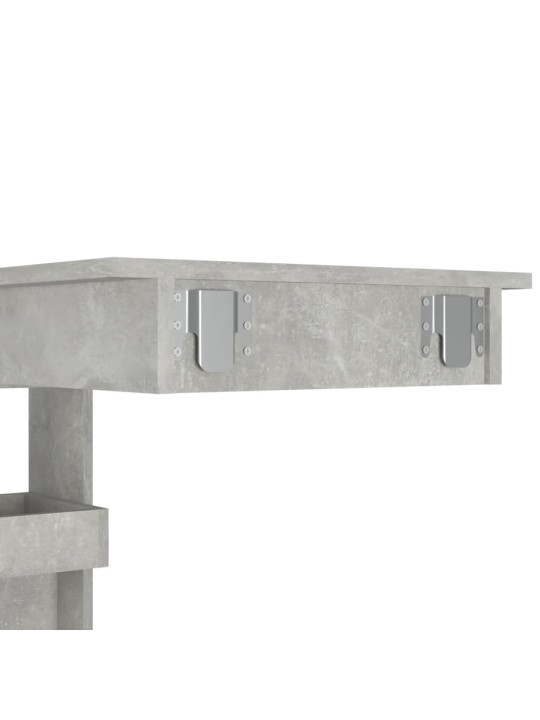 Sieninis baro staliukas, pilkas, 102x45x103,5cm, mediena