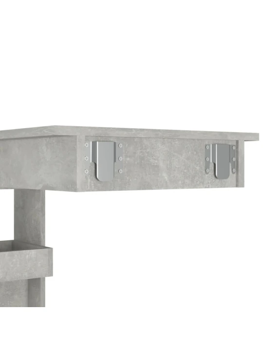 Sieninis baro staliukas, pilkas, 102x45x103,5cm, mediena