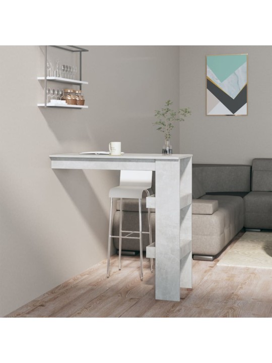 Sieninis baro staliukas, pilkas, 102x45x103,5cm, mediena