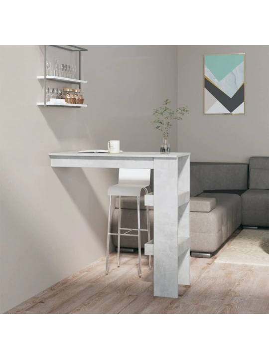 Sieninis baro staliukas, pilkas, 102x45x103,5cm, mediena