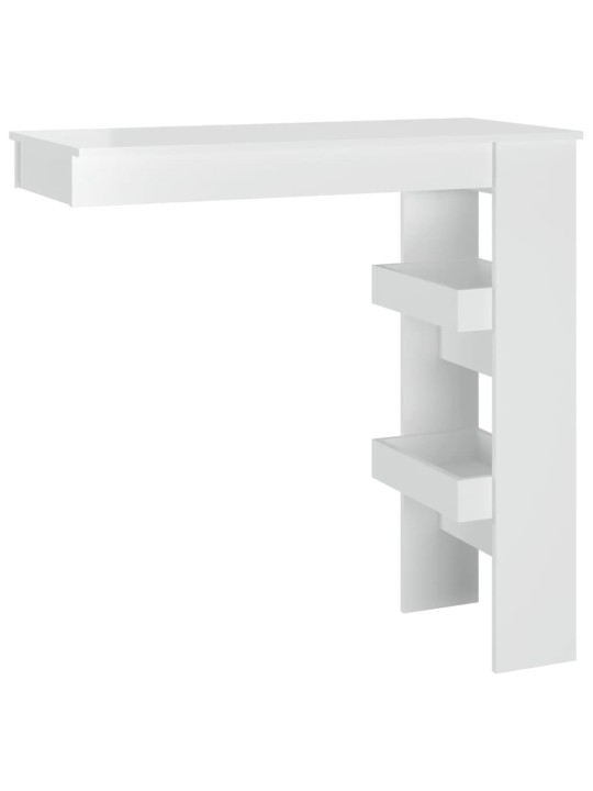 Sieninis baro staliukas, baltas, 102x45x103,5cm, mediena
