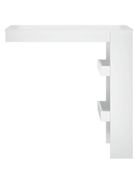 Sieninis baro staliukas, baltas, 102x45x103,5cm, mediena