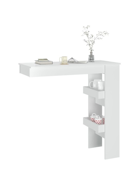 Sieninis baro staliukas, baltas, 102x45x103,5cm, mediena