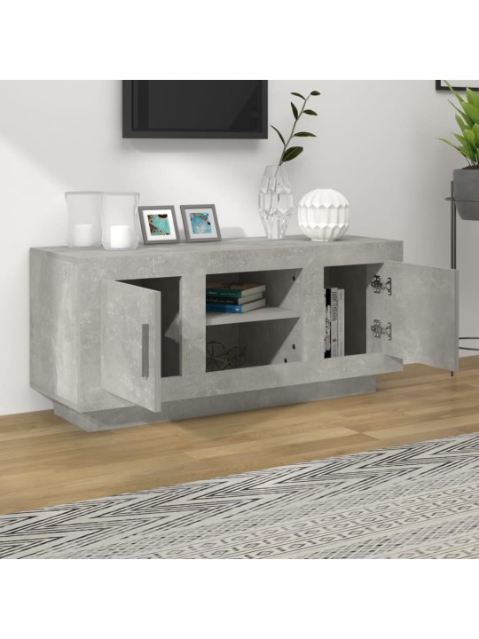 Televizoriaus spintelė, betono pilka, 102x35x45cm, mediena