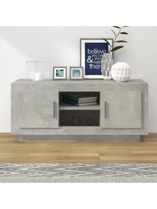 Televizoriaus spintelė, betono pilka, 102x35x45cm, mediena